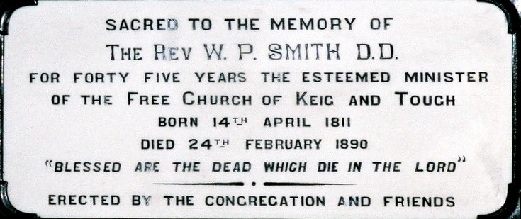Plate to Rev. William Pirie Smith
