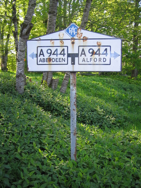 Old RAC road sign