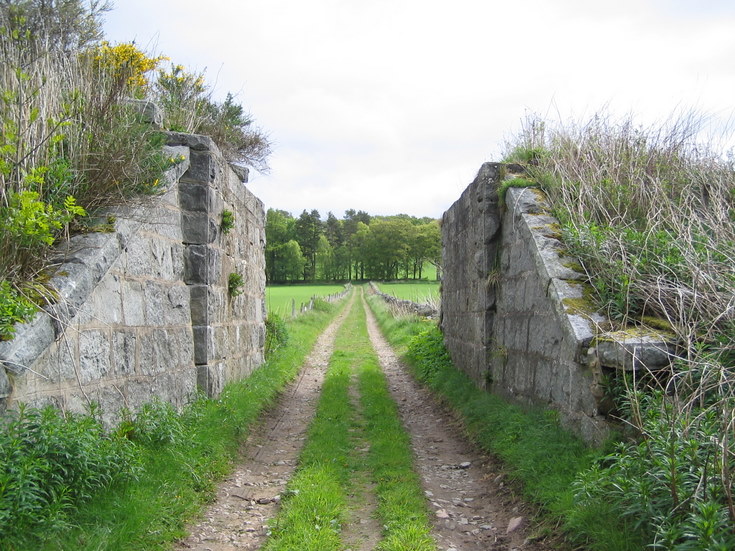 Remains of former railway bridge at Whitehouse.