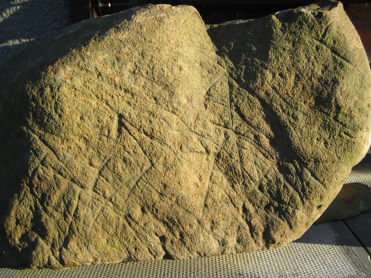 Strangely incised stone