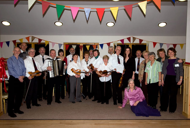 Hall Committee and Fiddlers at the Reopening