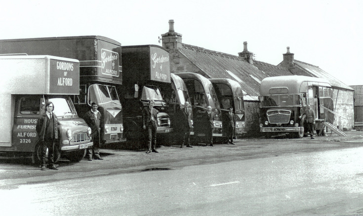 Gordon's Delivery Vans and Staff