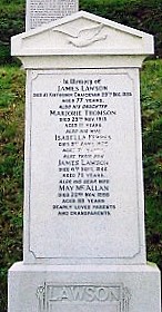 Grave of James Lawson, Lumphanan