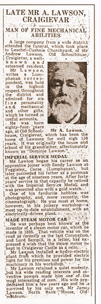 Postie Lawson's Obituary